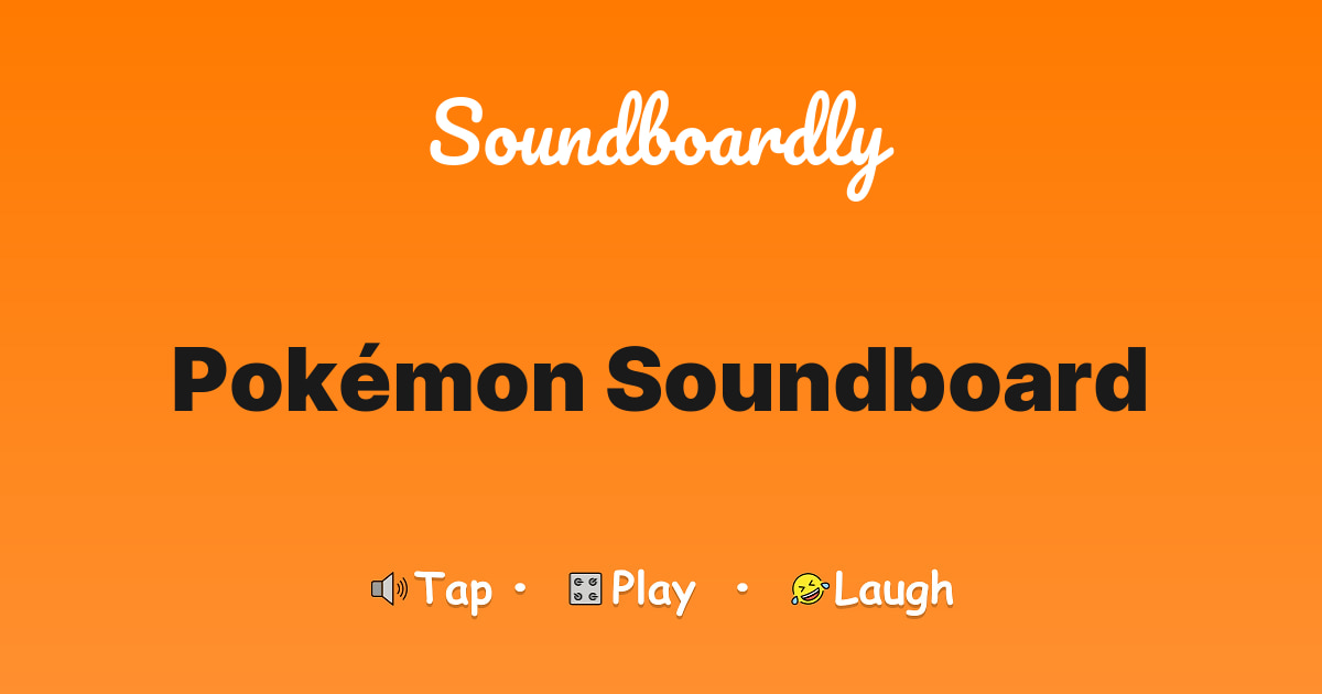 Pokémon Soundboard